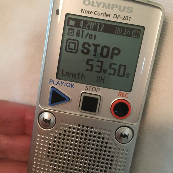 Olympus Note Corder DP-201 Digital Voice & Record Playback Tested Working - Picture 7 of 10